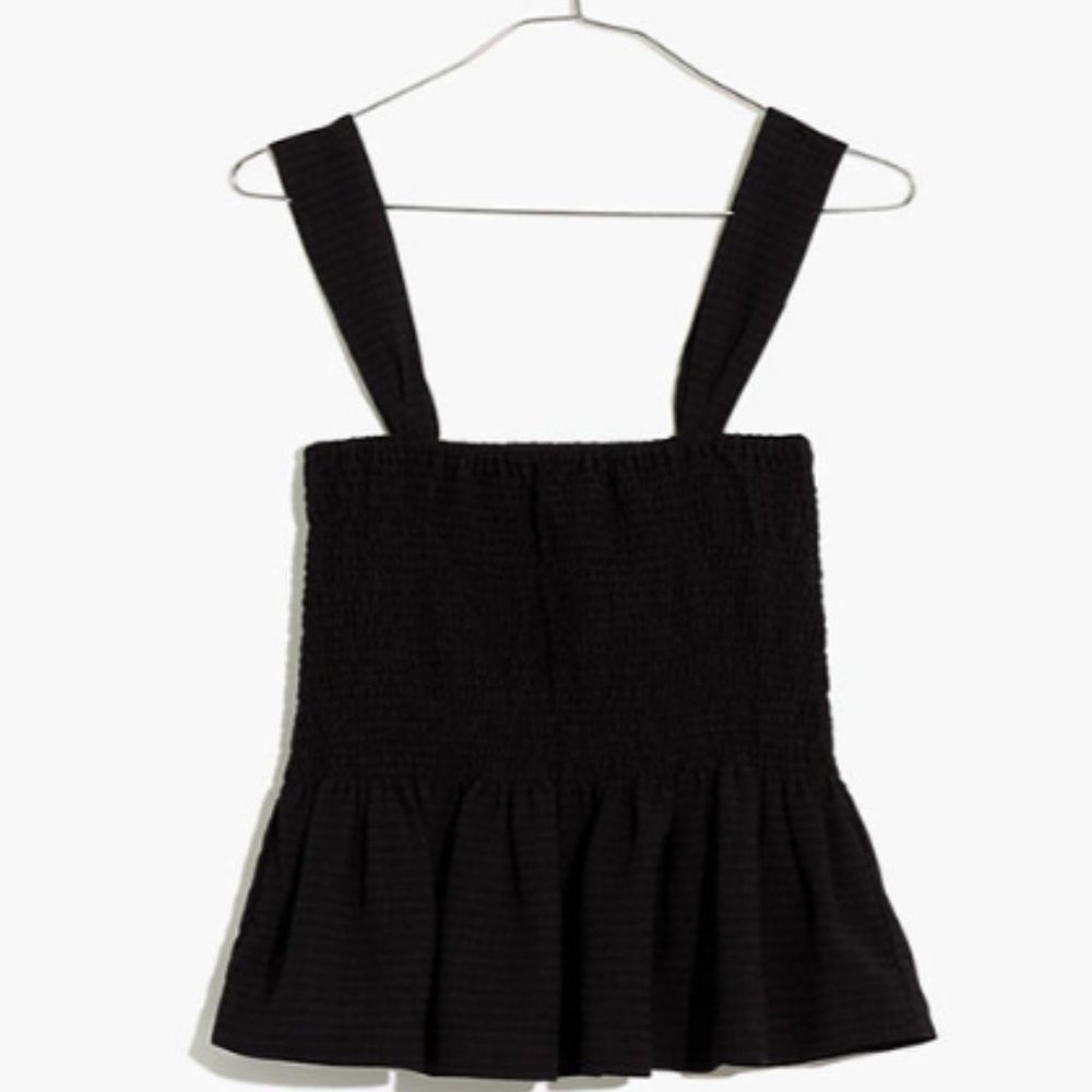 Madewell Smocked Peplum Tank